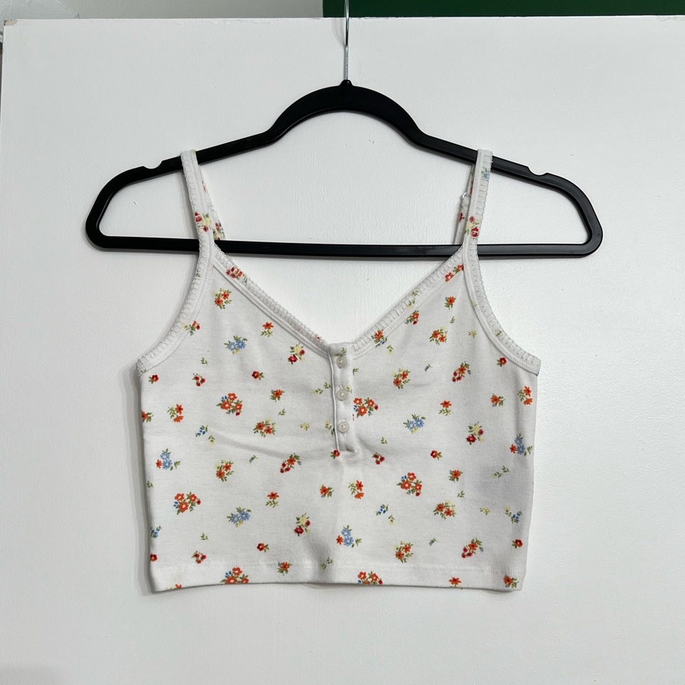 AE Cropped Floral Cami Top